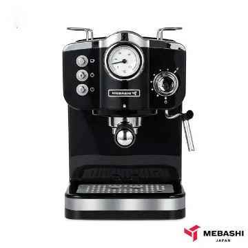 اسپرسو ساز 1.25 لیتری مباشی مدل ME-ECM2015 با قابلیت تولید کف شیر، اسپرسو، کاپوچینو، گرم کن فنجان، سینی چکه گیر