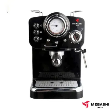 اسپرسو ساز 1.1 لیتری مباشی مدل ECM2009 با قابلیت تولید اسپرسو، کف ساز شیر، کافه لاته، کاپوچینو، کافه موکا، شیر داغ و آب جوش