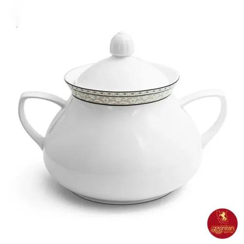 سوپخوری چینی زرین با شيار ملاقه شهرزاد ۱۲ ورونا طوسی