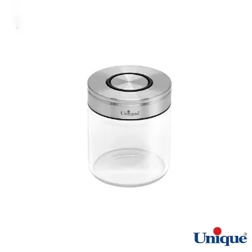 ظرف ادویه 7.5 سانتیمتر شیشه ای درب استیل یونیک UN-1728