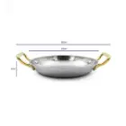 قیمت ماهیتابه استیل دسته طلایی داخل چکشی سایز 22 POT-22