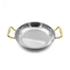ماهیتابه استیل دسته طلایی داخل چکشی سایز 24 POT-24