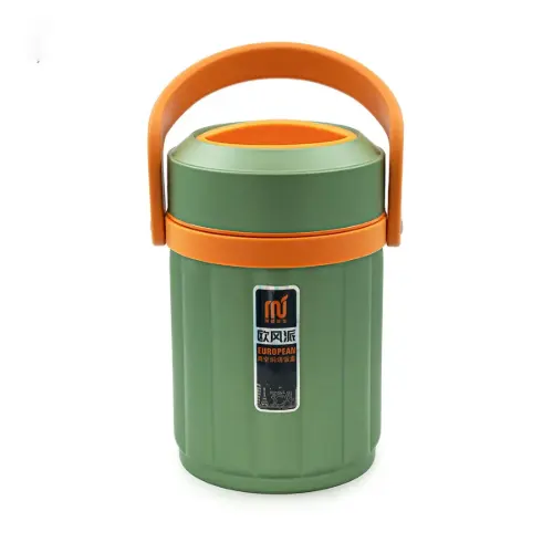 لانچ باکس استوانه ای استیل بدنه خط 304 MS765