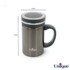 ابعاد تراول ماگ دسته دار 450 میلی لیتر دو جداره یونیک UN-1830