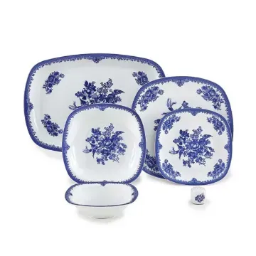 تصویر برای دسته  سرویس چینی سرمه ای