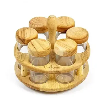 تصویر برای دسته  جا ادویه چوبی بامبو