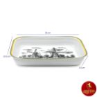 تصویر  ديس لازانيا مستطيل چینی زرین طرح ویلیج سایز 40