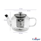 تصویر  قوری پیرکس 900 میلی لیتر یونیک UN-7937