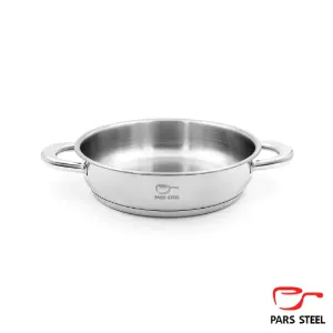 تابه پارس استیل سایز 24 دو دسته کف سه لایه