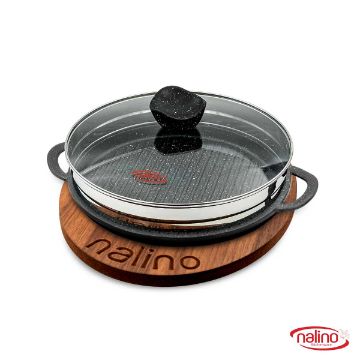 تابه استیک نالینو مدل پادلا padela سایز 26 دربدار با زیره چوبی