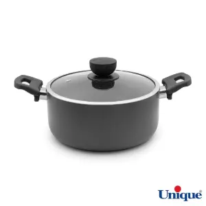 قابلمه سایز 24 یونیک کف گرانیت طوسی تیره UN-8108