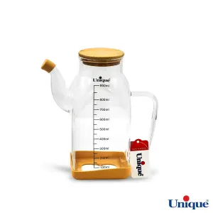 ظرف روغن ریز 950 میلی لیتر یونیک UN-2005 درب بامبو