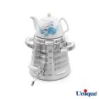 تصویر  کتری و قوری یونیک UN-7262 شیر دار استیل 5 لیتر دسته استیل کالیت نسوز
