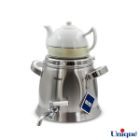 تصویر  کتری و قوری 6 لیتر شیر دار استیل یونیک UN-7242 دسته استیل کالیت نسوز