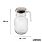 پارچ شیشه ای 1.5 لیتری لیمون درب استیل