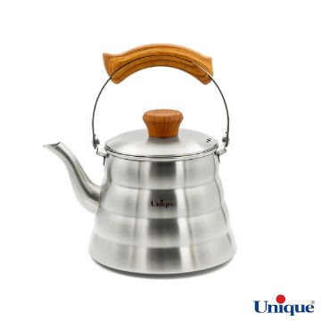 کتری ۲.۵ لیتر لوله دار استیل یونیک UN-7252 چوبی