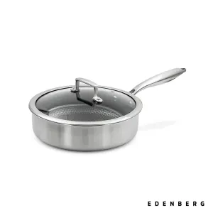 تابه استیل کربنی تک دسته EDENBERG 7531 سایز 24