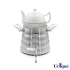 تصویر  کتری و قوری یونیک UN-7250 شیر دار استیل 4 لیتری دسته کالیت نسوز