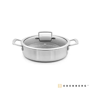 تابه استیل کربنی دو دسته EDENBERG 14921 سایز 24