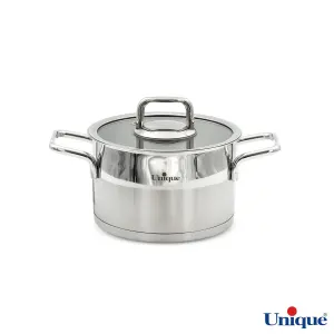 قابلمه استیل یونیک UN-9902 سایز 16 طرح فلت