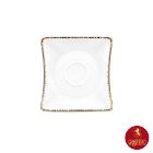 تصویر  نعلبکی زیر استکانی چینی زرین وینچی طرح رویال پلاتینی سایز 16