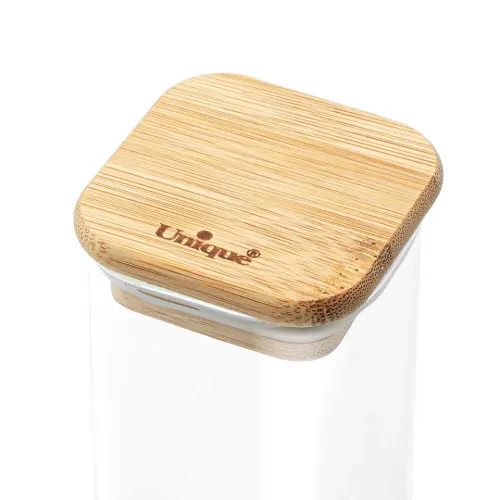 قیمت جا ادویه یونیک درب چوبی 8 سانتی متر UN-1768