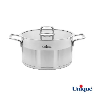 قابلمه استیل یونیک UN-9906 سایز 24 طرح فلت