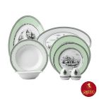 تصویر  سرویس غذاخوری ویلیج سبز چینی زرین ایتالیا اف 6 نفره 28 پارچه
