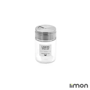 جا ادویه شیشه ای درب استیل 140 سی سی لیمون 2383
