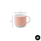 تصویر  فنجان قهوه خوری چینی زرین فرم اس پاستل گلبهی سایز 6