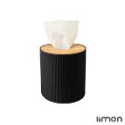 تصویر  جا دستمال استوانه ای رویه چوبی لیمون 2370