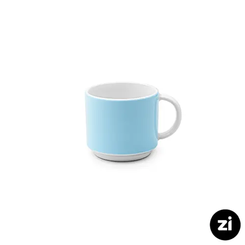 فنجان قهوه خوری چینی زرین ZI فرم اس پاستل آبی سایز 6