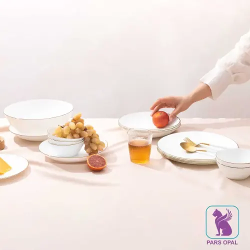سرویس گرد لب طلا پارس اپال 6 نفره 28 پارچه