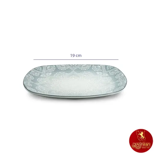 بشقاب پیش دستی کواترو ادلین طوسی چینی زرین