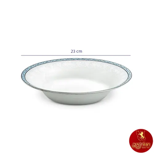 بشقاب گود چینی زرین شهرزاد وایت رز