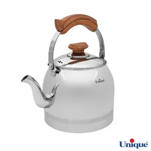 کتری استیل یونیک UN-7296 دسته چوبی 4 لیتر