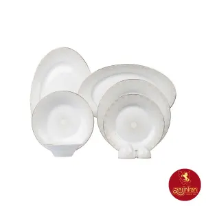 سرویس چینی زرین شهرزاد سریر سپید 6 نفره 35 پارچه
