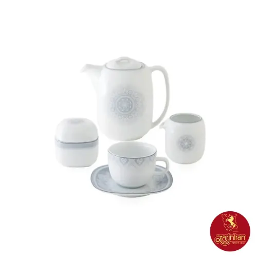 خرید سرویس ادلین طوسی 12 نفره چینی زرین کواترو 98 پارچه