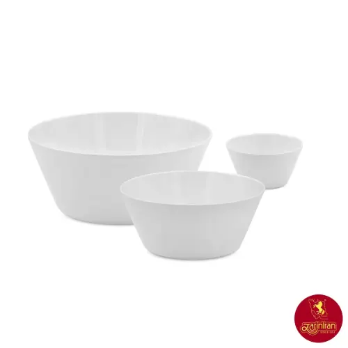 سرویس پیاله 13 پارچه سفید چینی زرین فرم اس زی