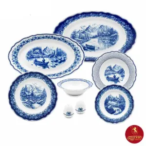 سرویس غذاخوری سن پترزبورگ چینی زرین ایتالیا اف 6 نفره 28 پارچه