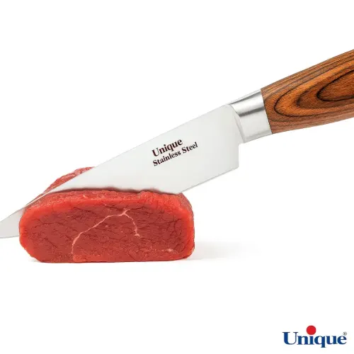 چاقو آشپزخانه یونیک 7 اینچ دسته چوبی UN-5546