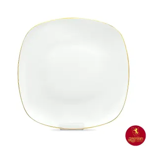 دیس چینی زرین کواترو سایز 36 طرح زرین لب طلایی