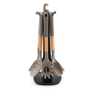 سرویس کفگیر ملاقه سیلیکونی اسکیت 7 پارچه کد 32C
