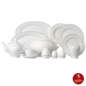 سرویس چینی لب طلایی زرین ایتالیا اف چینی زرین 12 نفره 102 پارچه