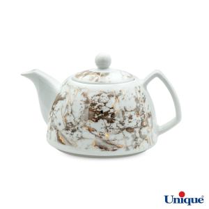 قوری چینی یونیک مدل گرانیت طلایی granite UN-7542