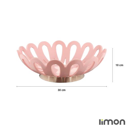 ابعاد سبد میوه متوسط پایه استیل لیمون 2683