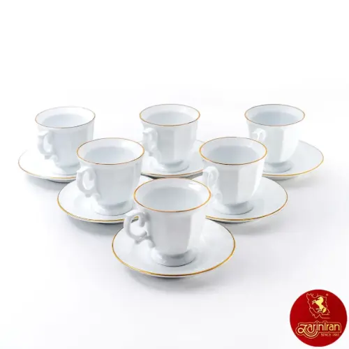 خرید سرویس اسپرسو چینی زرین نئوکلاسیک لومیو 12 پارچه