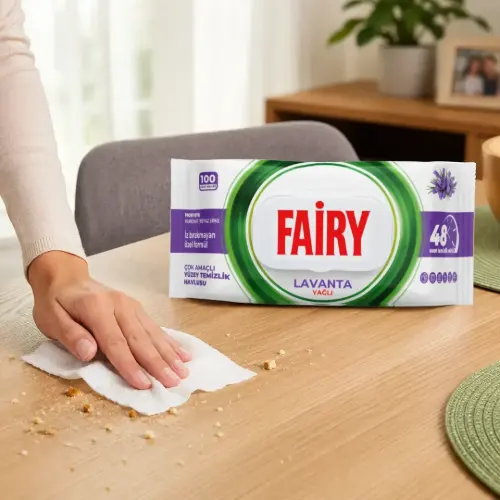 کاربرد دستمال چندمنظوره فیری Fairy لوندر