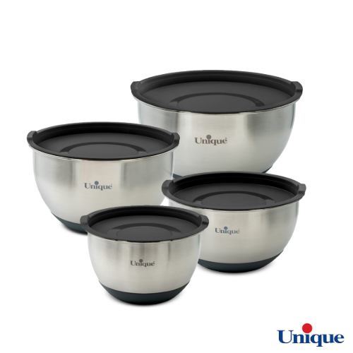 قیمت کاسه استیل یونیک 4 پارچه درب دار UN-4092