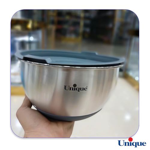 کیفیت کاسه استیل یونیک 4 پارچه درب دار UN-4092